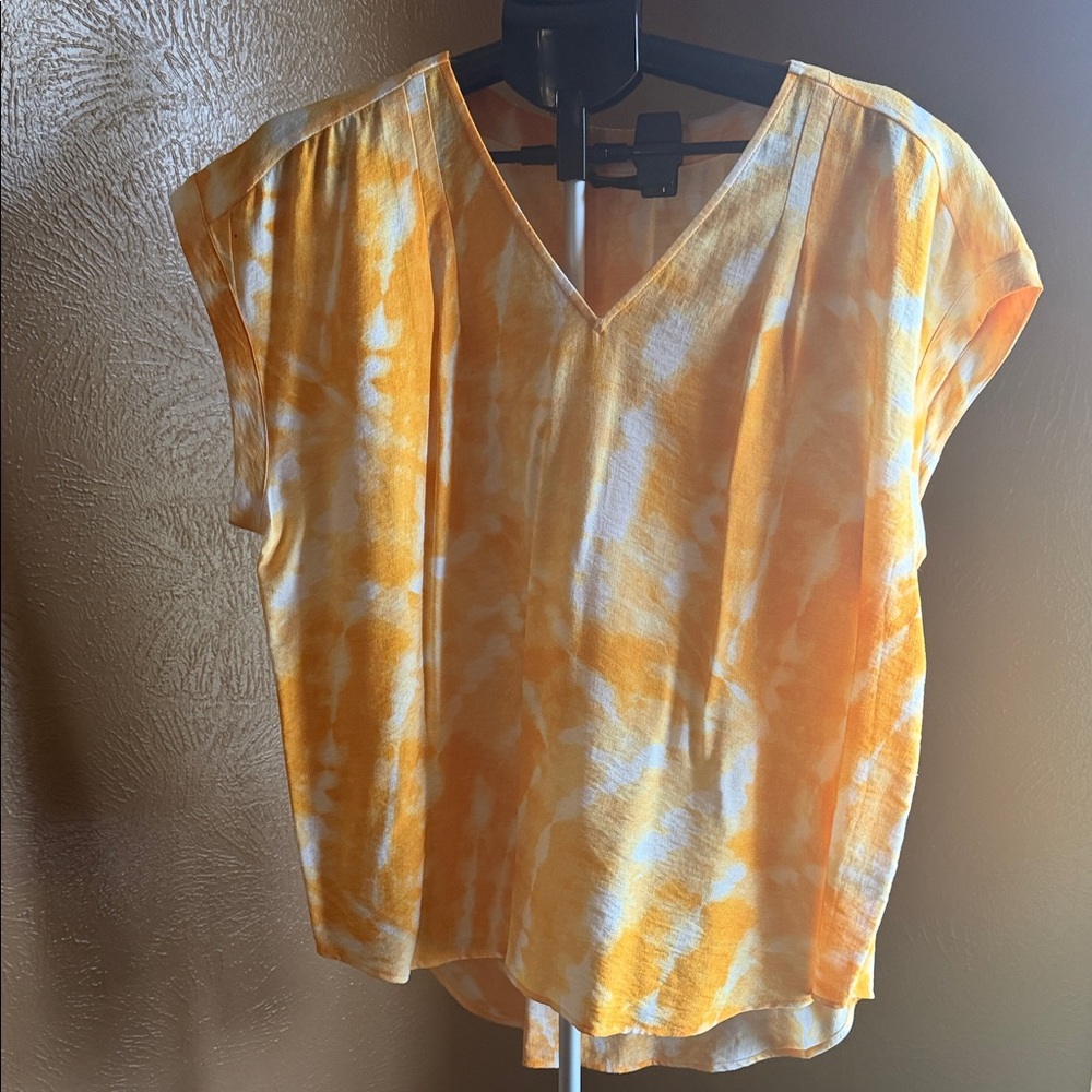Simply Vera Vera Wang Orange Tie-Dye Blouse
